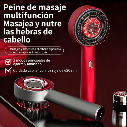 Auray™Peine de Masaje con Vibración -Terapia de Luz Roja