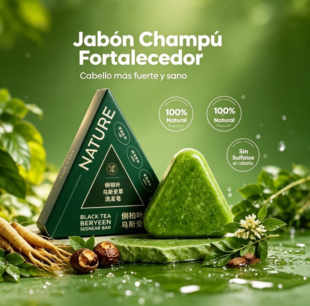 Auray™Champú Verde Fortalecedor Capilar