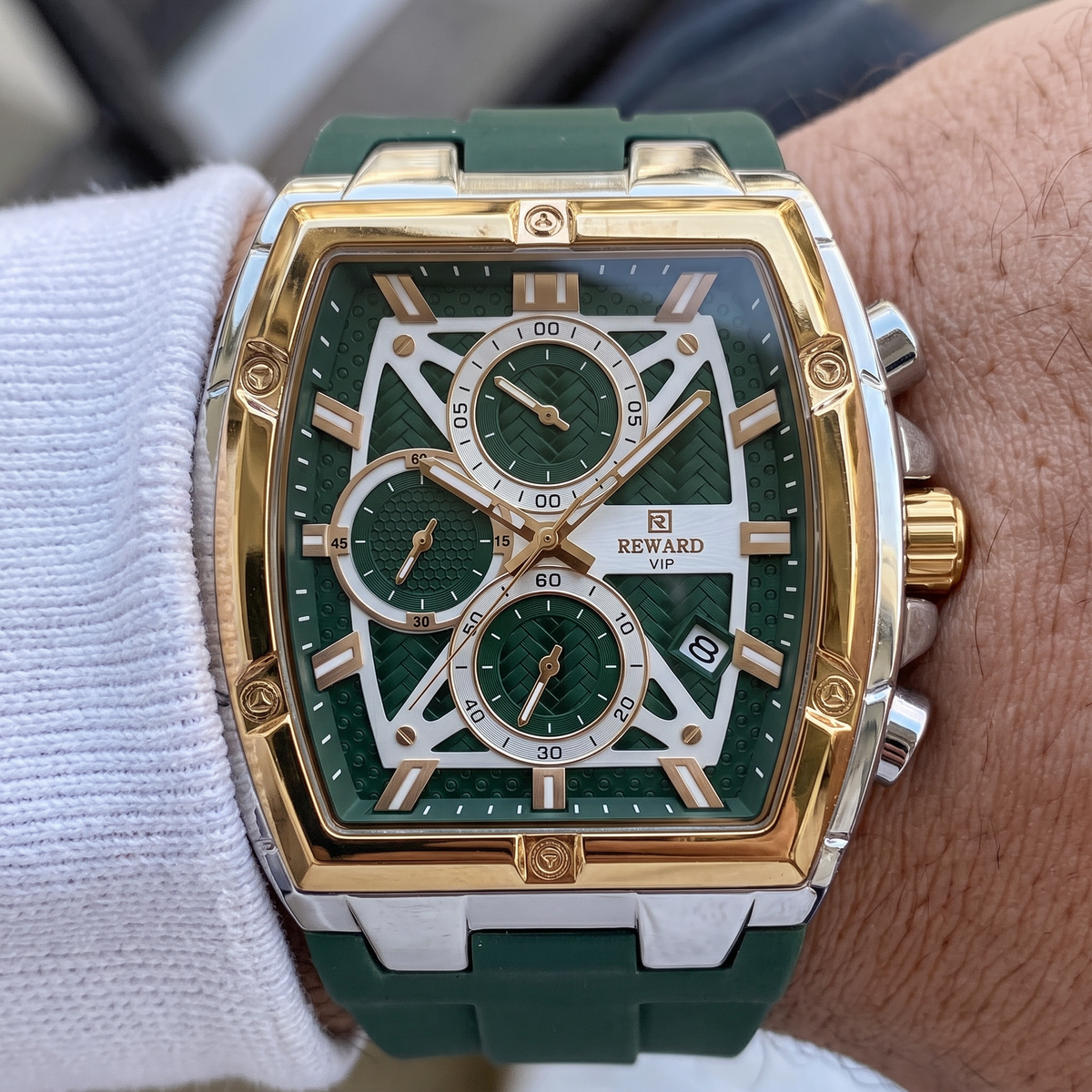RELOJ REWARD VIP CRONÓGRAFO EN COLOR VERDE OSCURO / ORIGINAL